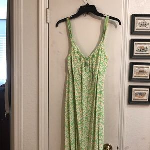 Green floral Daisy dress